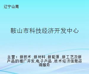 鞍山市科技經(jīng)濟(jì)開發(fā)中心 經(jīng)濟(jì)信息咨詢的橋梁與引擎
